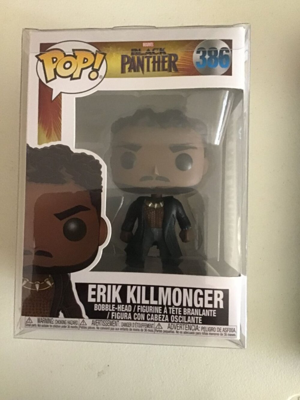 Funko Pop Marvel Black Panther Erik Killmonger #386 Vinyl Figure Michael B Prot